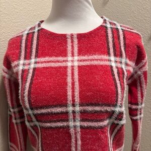 Tahari WITH TAG Red White Plaid XS Women's Knit Top